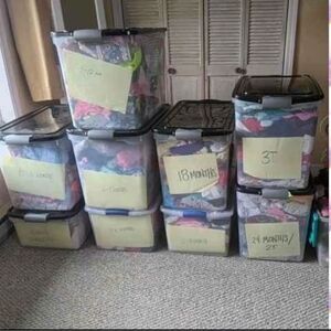 1/2 Tote of baby girls clothing (5 pounds! )